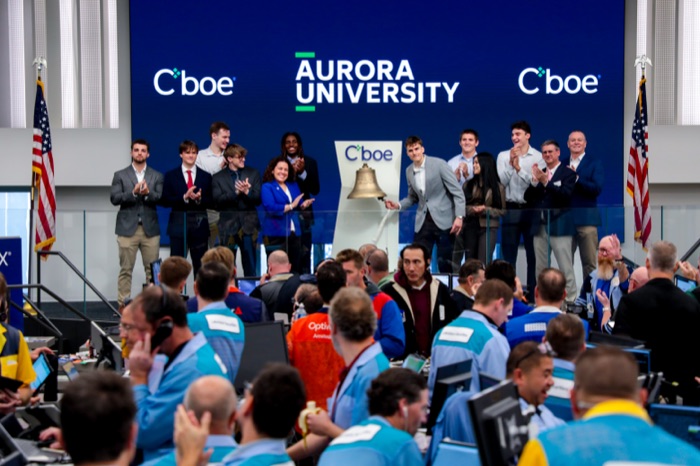 Ringing the opening bell at Cboe